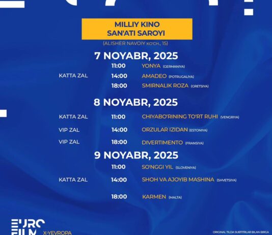 10-Yubiley Yevropa kinofestivali davom etadi.